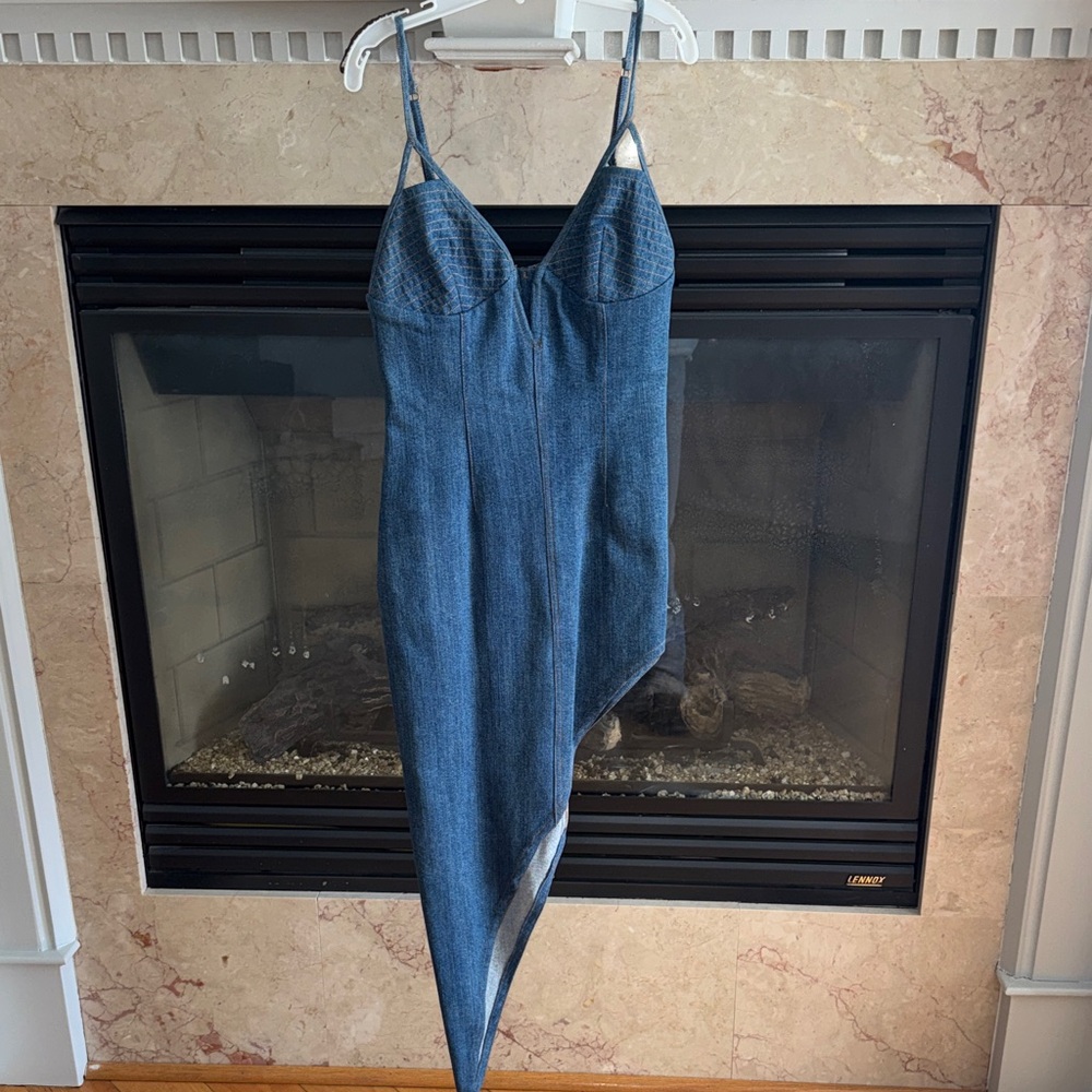 Women's Blue Asymmetrical dress